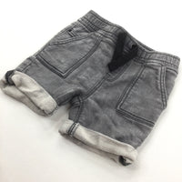 Grey Stetchy Denim Shorts - Boys 18-24 Months