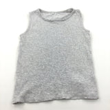 Grey Mottled Ribbed Vest Top - Girls 9-10 Years