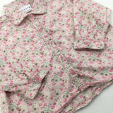 Pink & Brown Flowery Shirt - Girls 2-3 Years