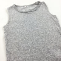 Grey Mottled Ribbed Vest Top - Girls 9-10 Years