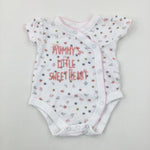'Mummy's Little Sweetheart' Colourful Flowers Short Sleeve Bodysuit - Girls Newborn