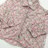 Pink & Brown Flowery Shirt - Girls 2-3 Years