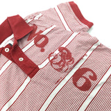 '93' Red & White Striped Polo Shirt - Boys 5-6 Years