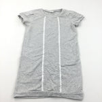 Grey Jersey Dress with Lacey Frill Detail - Girls 9-10 Years