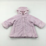 Pale Pink with Faux Fur Trims Coat - Girls 18-24 Months