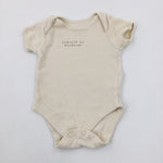 'Powered By Kindness' Beige Short Sleeve Bodysuit - Boys 0-3 Months