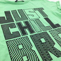 'Just Chill Bro' Green & Black T-Shirt - Boys 6-7 Years