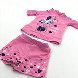 'Minnie Mouse' Pink 2 Piece Beach Suit  - Girls 12-18 Months