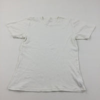 White T-Shirt / Short Pyjama Top - Boys 11-12 Years