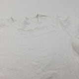 White T-Shirt / Short Pyjama Top - Boys 11-12 Years