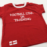 'Football Star In Training' Red T-Shirt - Boys 9-12 Months