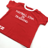 'Football Star In Training' Red T-Shirt - Boys 9-12 Months