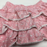 Flowers Pink & White Jersey Ra-Ra Skirt - Girls 12-18m