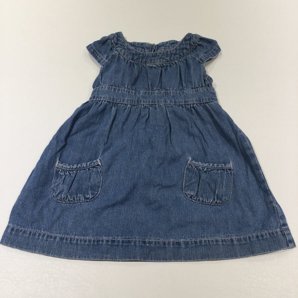 Mid Blue Denim Dress - Girls 18-24 Months