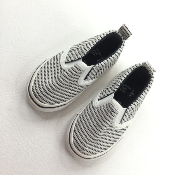 Boys white canvas on sale slip on shoes