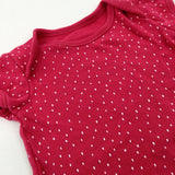 Spotty Pink Cotton Short Sleeve Bodysuit - Girls 0-3 Months