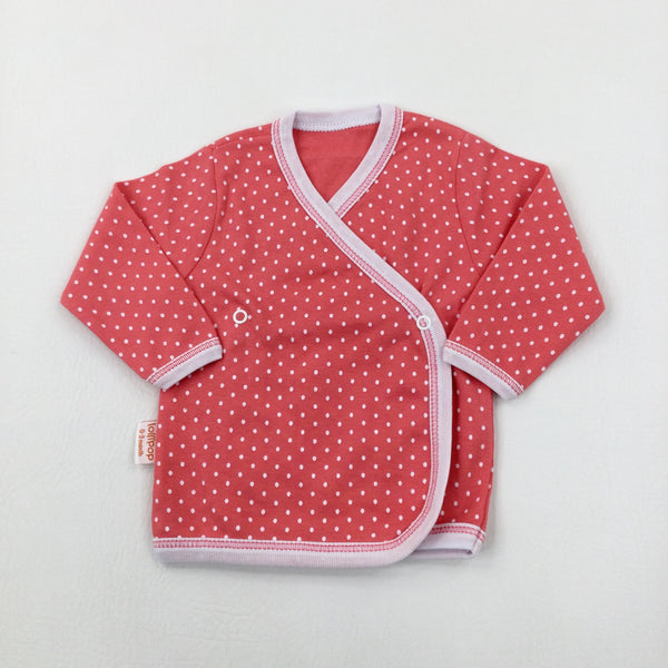 Spotty Pink Long Sleeve Top - Girls 0-3 Months