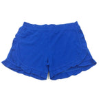 Blue Lightweight Jersey Shorts with Frill Detail - Girls 11-12 Years