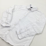 Textured White Cotton Shirt - Boys 8 Years