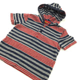 Navy, Red & Grey Hoodie T-Shirt - Boys 9-12 Months