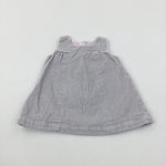 Grey Cord Dress - Girls 0-3 Months