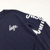 'Hype' Navy Long Sleeve Top - Boys 13 Years