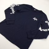 'Hype' Navy Long Sleeve Top - Boys 13 Years