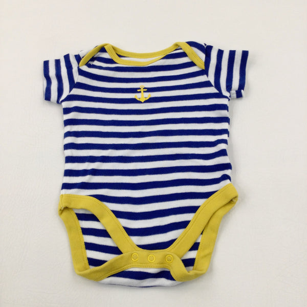 Anchor Striped Blue & White - Boys 3-6 Months