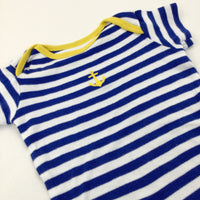 Anchor Striped Blue & White - Boys 3-6 Months