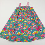 Ice Creams & Lollies Colourful Pink & Green Polyester Sun Dress - Girls 12-13 Years