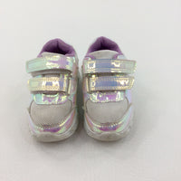Shiny Reflective Velcro Trainers - Girls - Shoe Size 4