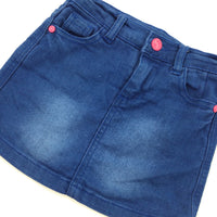 Blue Denim Skirt with Adjustable Waist - Girls 2-3 Years