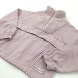 'MMXX1' Lilac Sweatshirt with Fleece Panel - Girls 8-9 Years
