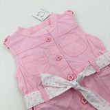 **NEW** Pink Sleeveless Playsuit - Girls 3-6 Months