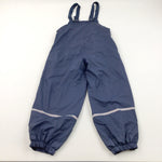 **NEW** Navy Fleece Lined Waterproof Dungarees with Braces - Boys 10-11 Years