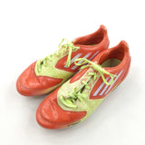 Adidas F-50 Orange & Yellow Moulded Football Boots - Boys/Girls - Shoe Size 5