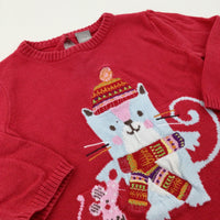 Cat & Mouse Knitted Dress - Girls 3-6 Months