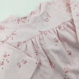 Animals Pink Cotton Dress - Girls 3-6 Months