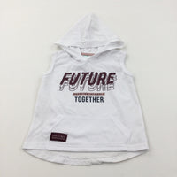 'Future' White Sleeveless Hoodie T-Shirt - Boys 18-24 Months