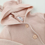 Pink Knitted Hoodie - Girls 3-6 Months