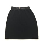 Black Textured Skirt - Girls 11-12 Years