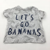 'Let's Go Bananas' Grey T-Shirt - Boys 3-6 Months
