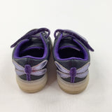 Dragonfly Black & Purple GloMover Light Up Soles Velcro Shoes - Girls - Shoe Size 4G