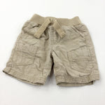 Beige Cotton Shorts - Boys 18-24 Months