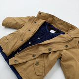 Mustard Yellow Coat With Detachable Navy Gilet  - Boys 6-9 Months