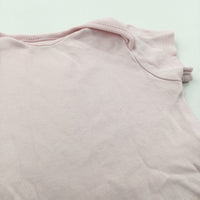 Pale Pink Short Sleeve Bodysuit - Girls Newborn