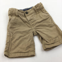 Tan Chino Shorts with Adjustable Waistband - Boys 6-9 Months