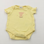 'Sprinkle A Little Fairy Dust Tinkerbell' Yellow Short Sleeve Bodysuit - Girls Newborn