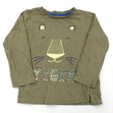 'Tiger' Khaki Long Sleeve Top - Boys 5-6 Years