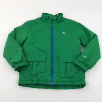 Green Jacket with Blue Zips - Boys 9-10 Years